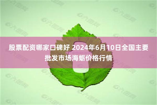 股票配资哪家口碑好 2024年6月10日全国主要批发市场海蛎价格行情