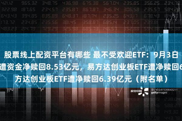 股票线上配资平台有哪些 最不受欢迎ETF：9月3日南方中证1000ETF遭资金净赎回8.53亿元，易方达创业板ETF遭净赎回6.39亿元（附名单）