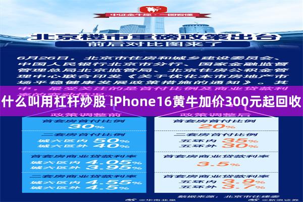 什么叫用杠杆炒股 iPhone16黄牛加价300元起回收